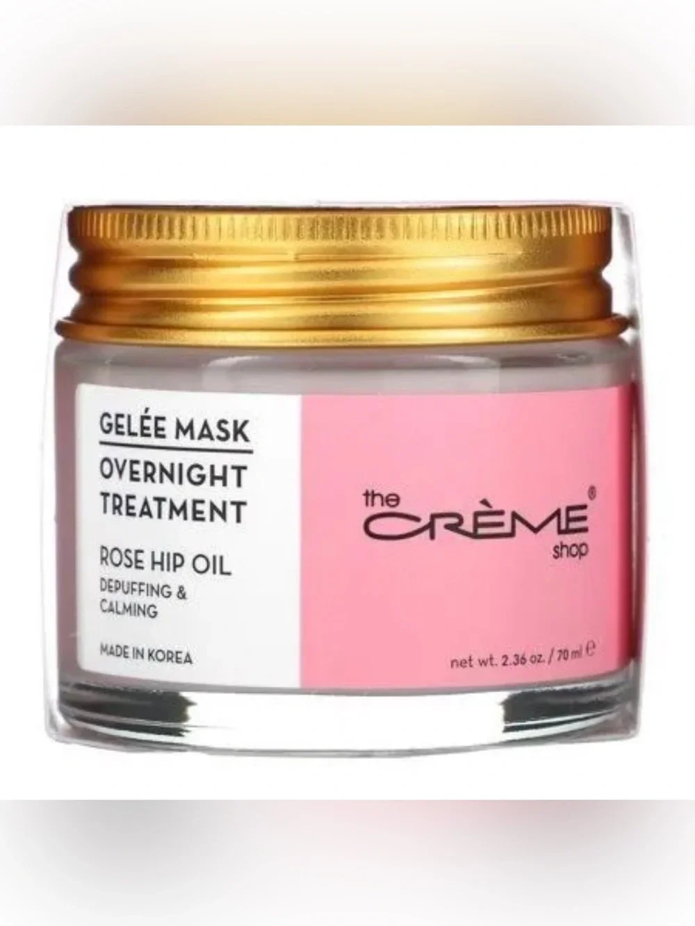 The Crème Shop Pink Gelée Overnight Treatment Mask with Rose Hip Oil